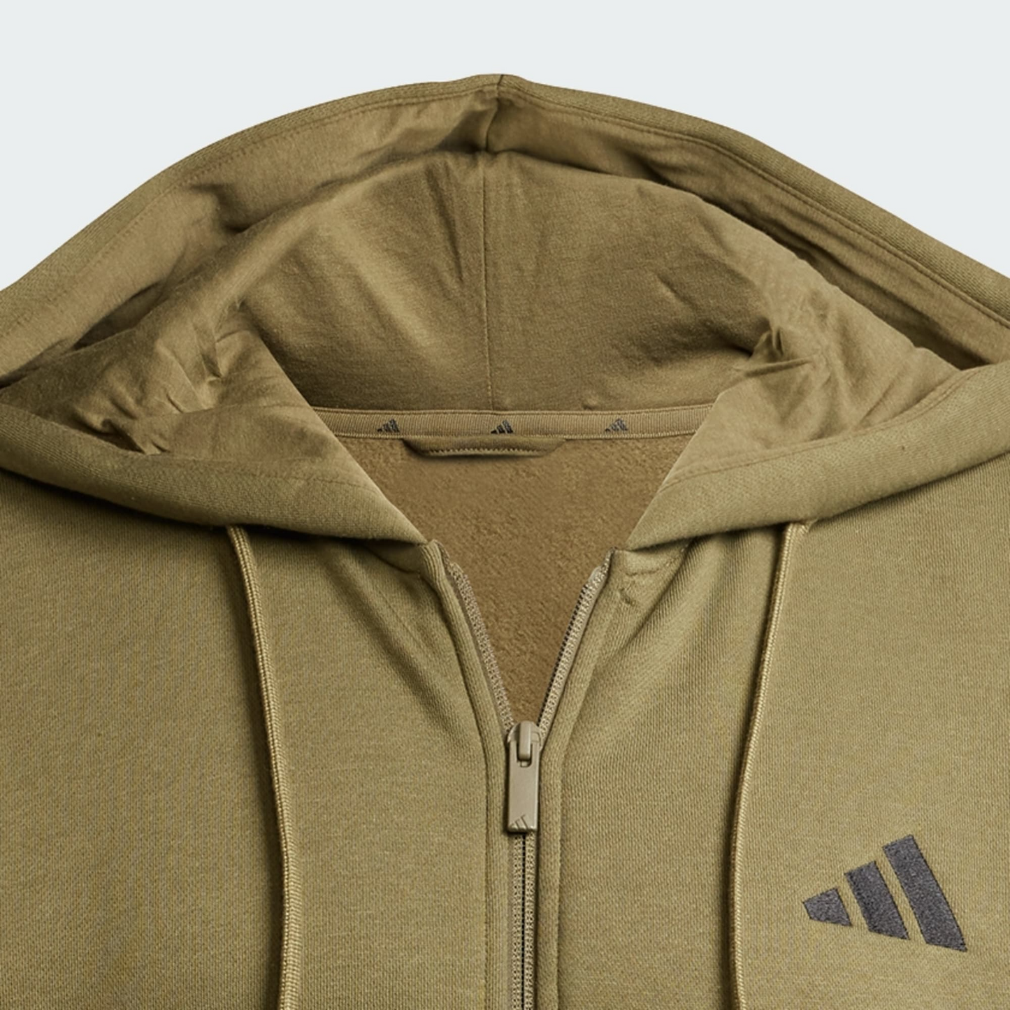 Essentials 3-Stripes Fleece Hoodie |Olive|Adidas Brand|