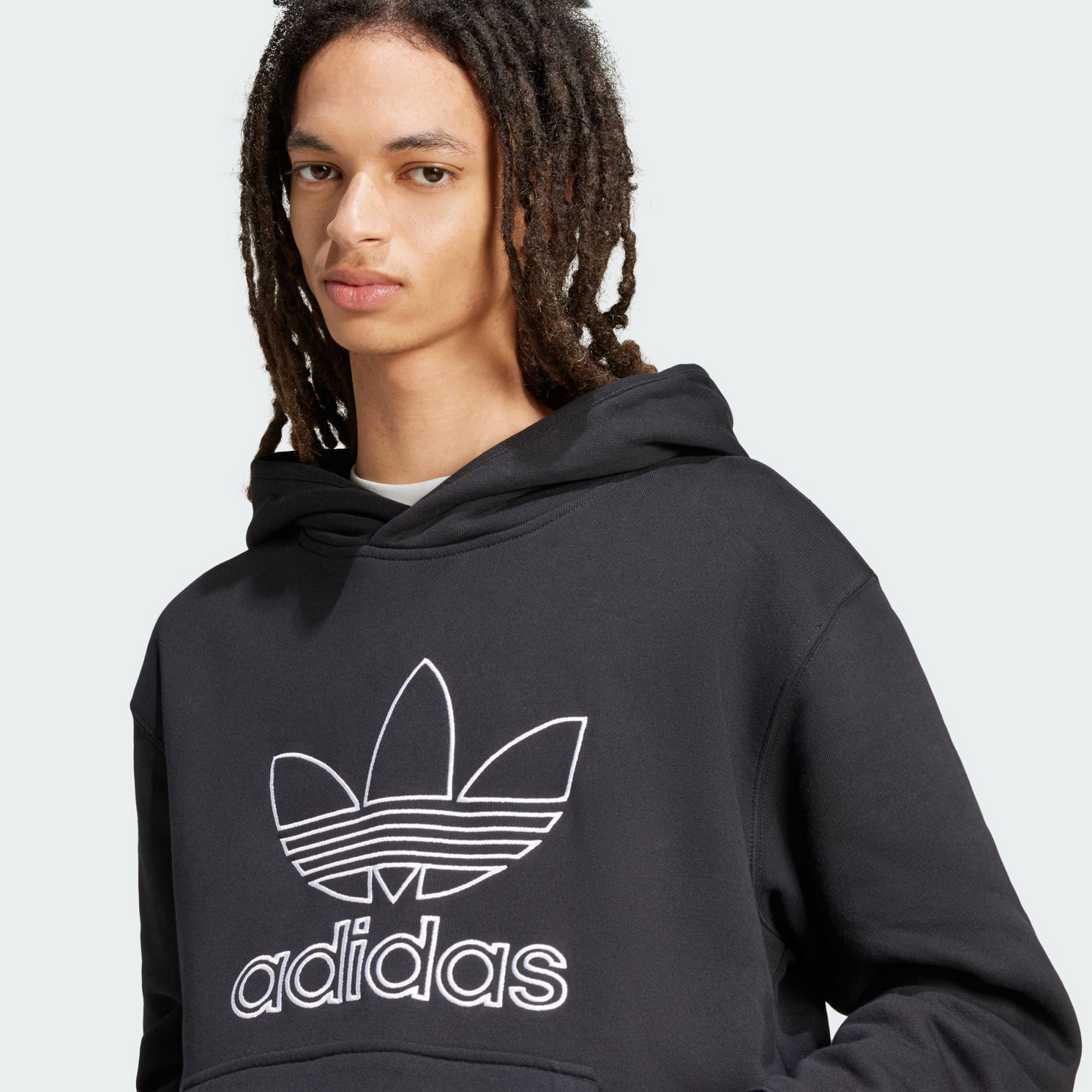 Adicolor Outline Trefoil Hoodie | BLACK | ADIDAS | WELLSTOW | MEN |