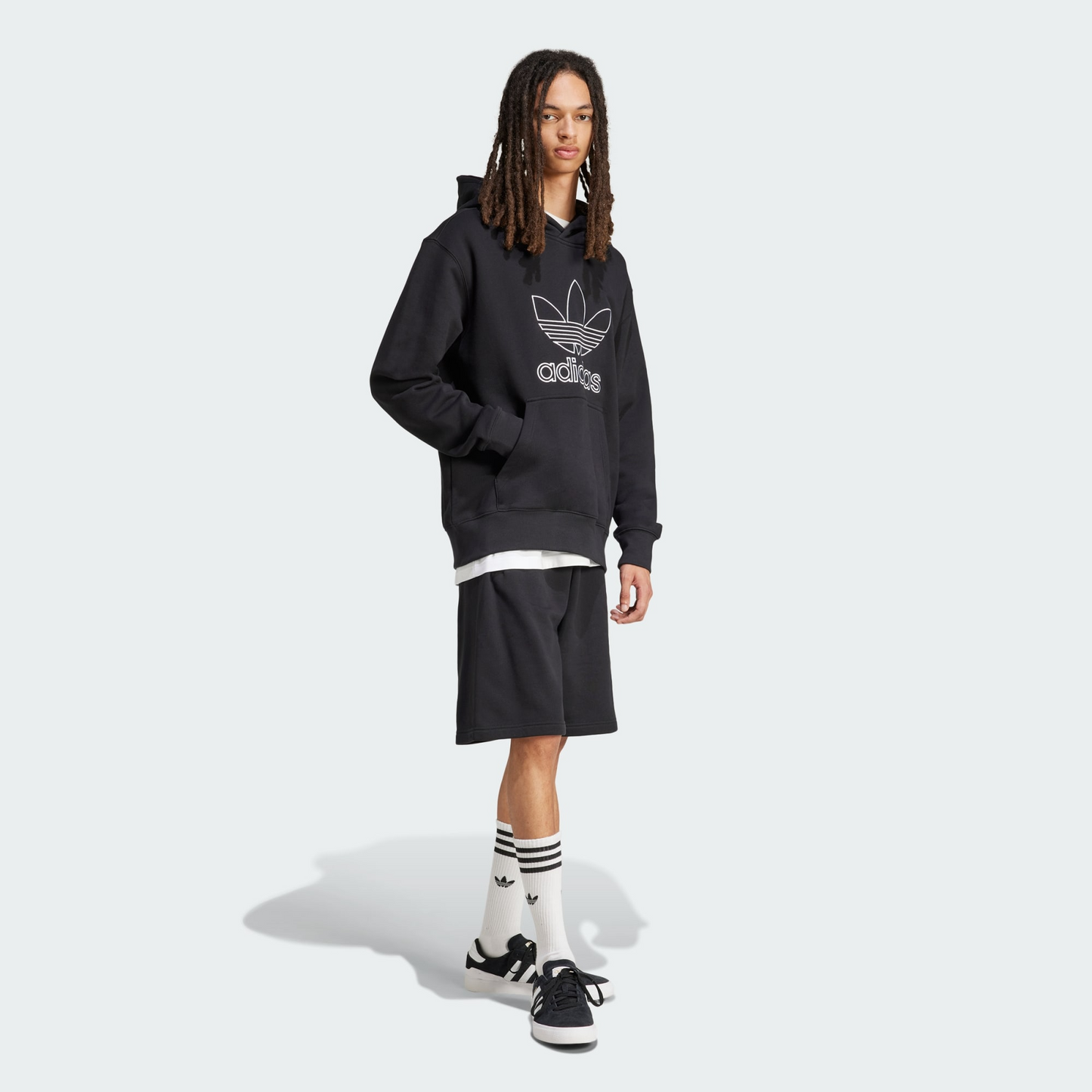 Adicolor Outline Trefoil Hoodie | BLACK | ADIDAS | WELLSTOW | MEN |