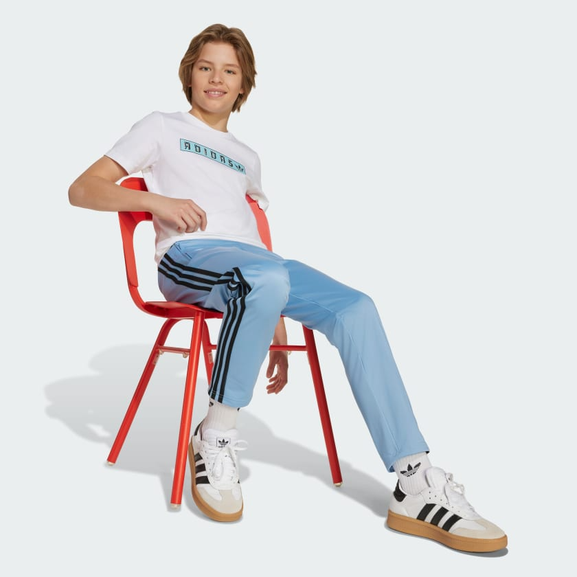 Adidas color Firebird Pants / Wellstow / Kids / Cyan blue /