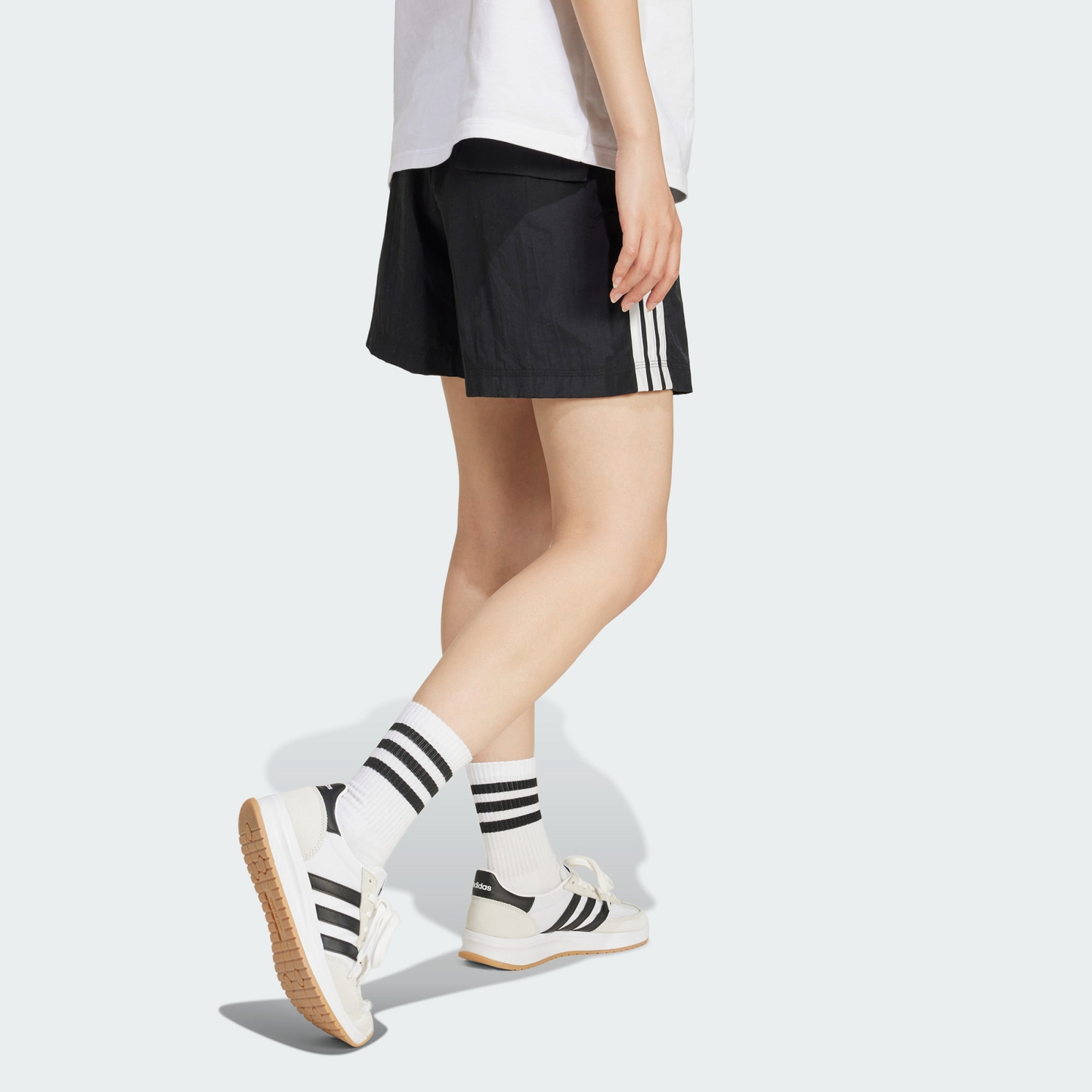 Essentials 3-Stripes Lifestyle Woven Shorts | Adidas | Women |