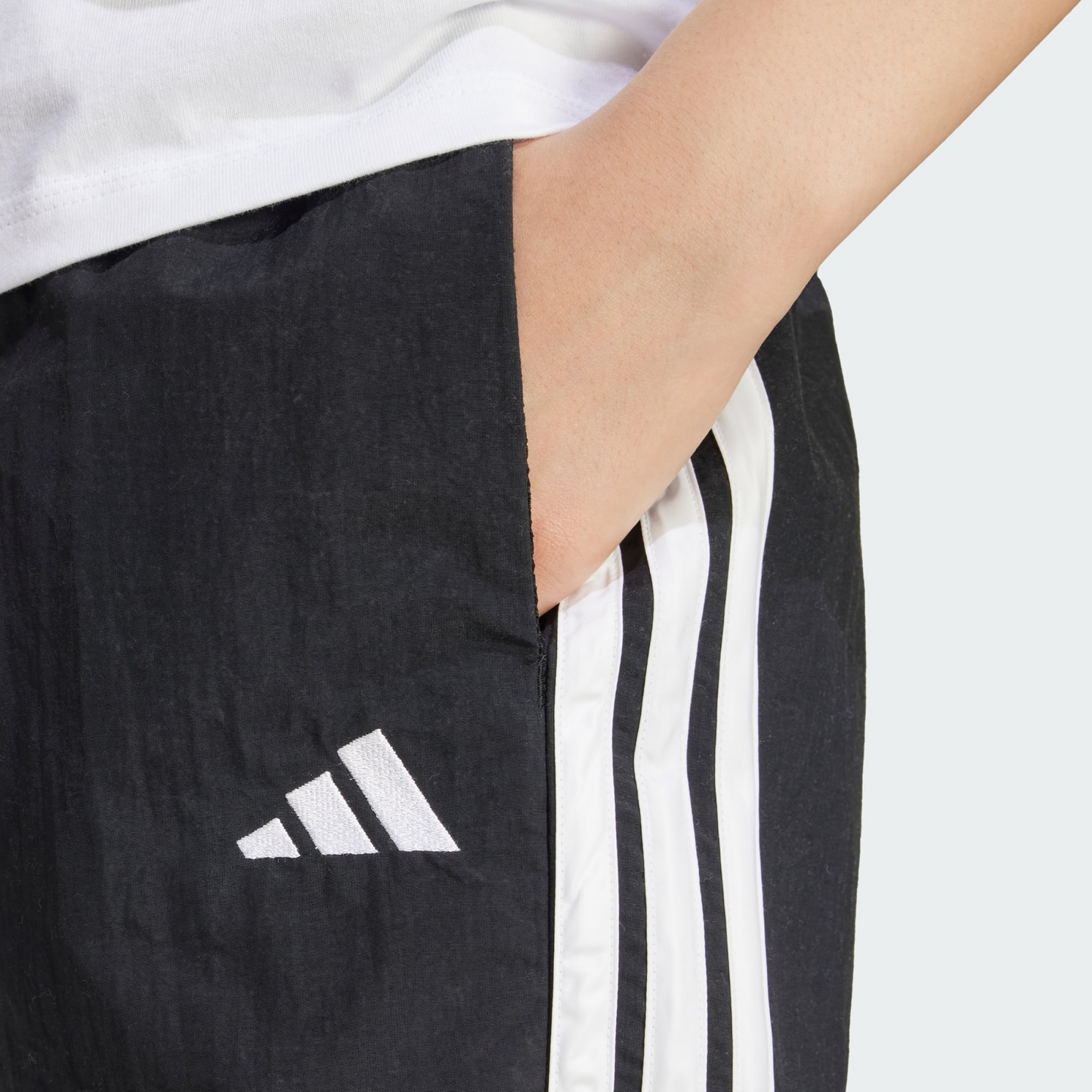 Essentials 3-Stripes Lifestyle Woven Shorts | Adidas | Women |