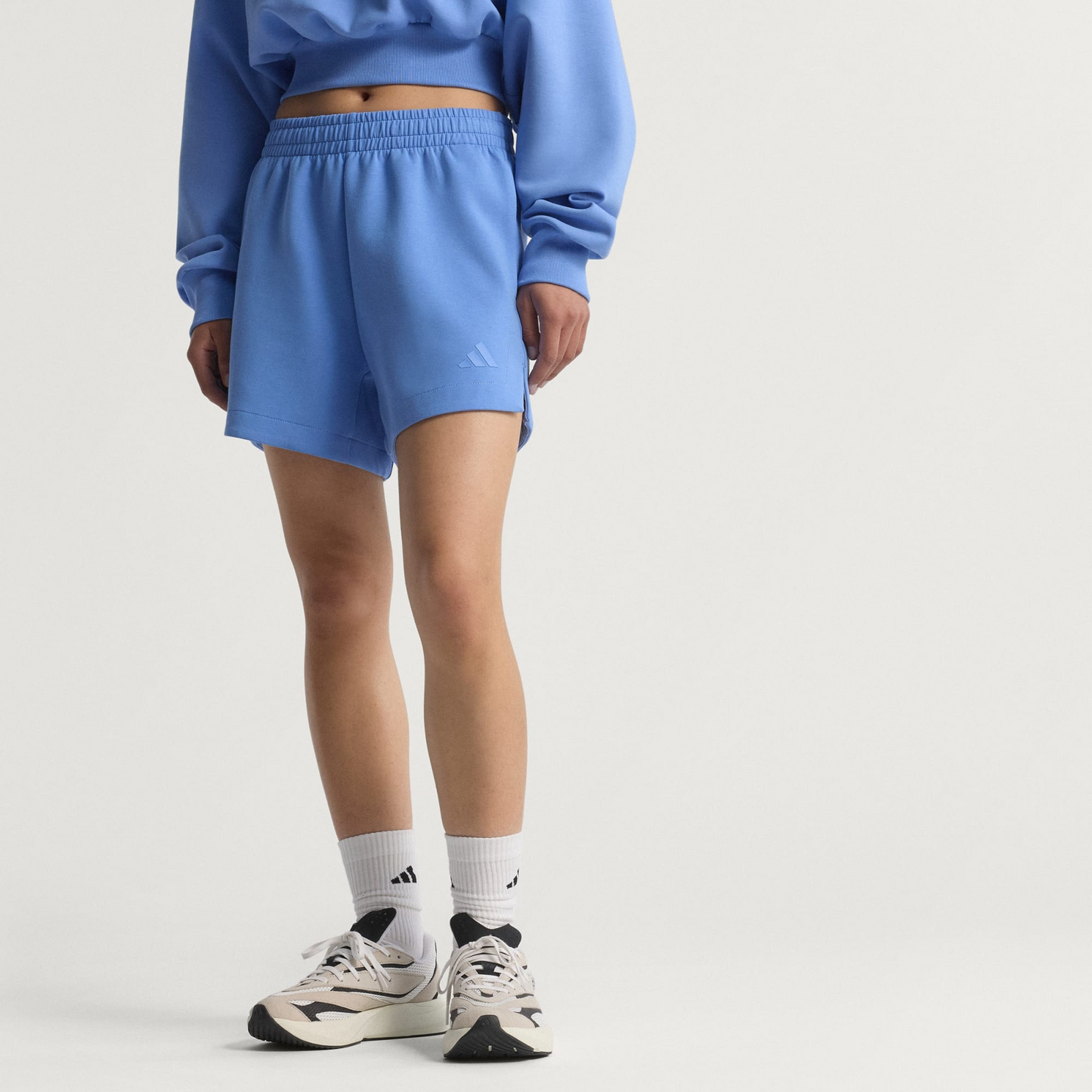 Soft Lux Loose Shorts | Adidas | Wellstow | Women | Blue Fusion |