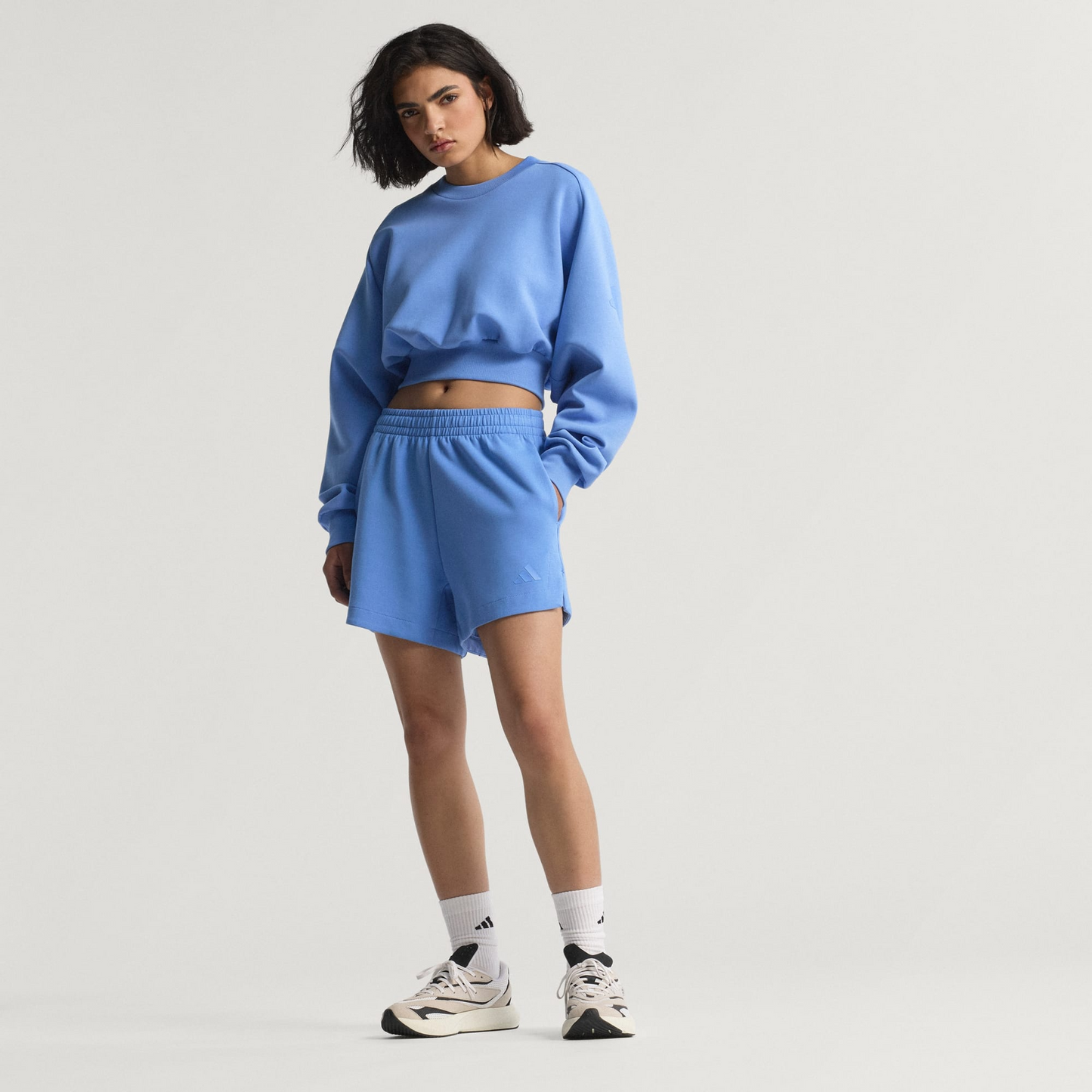 Soft Lux Loose Shorts | Adidas | Wellstow | Women | Blue Fusion |