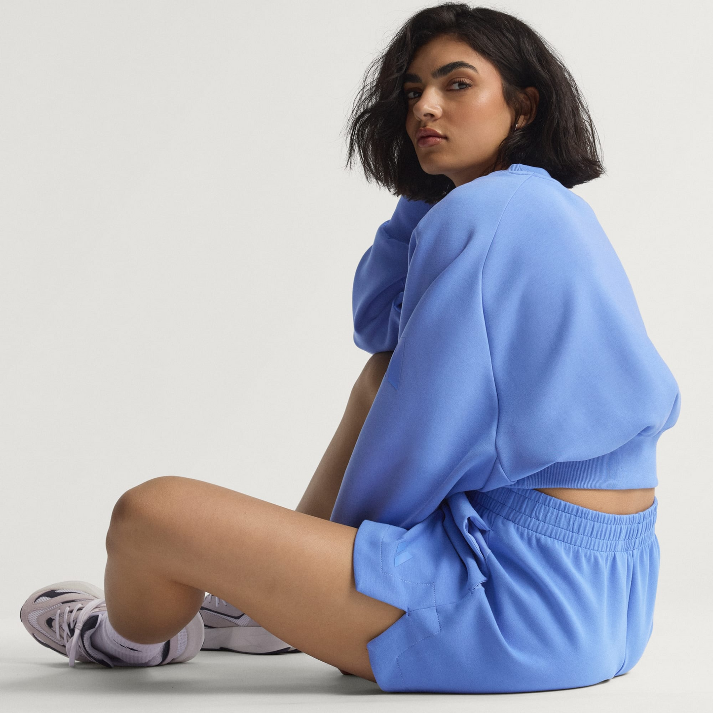 Soft Lux Loose Shorts | Adidas | Wellstow | Women | Blue Fusion |