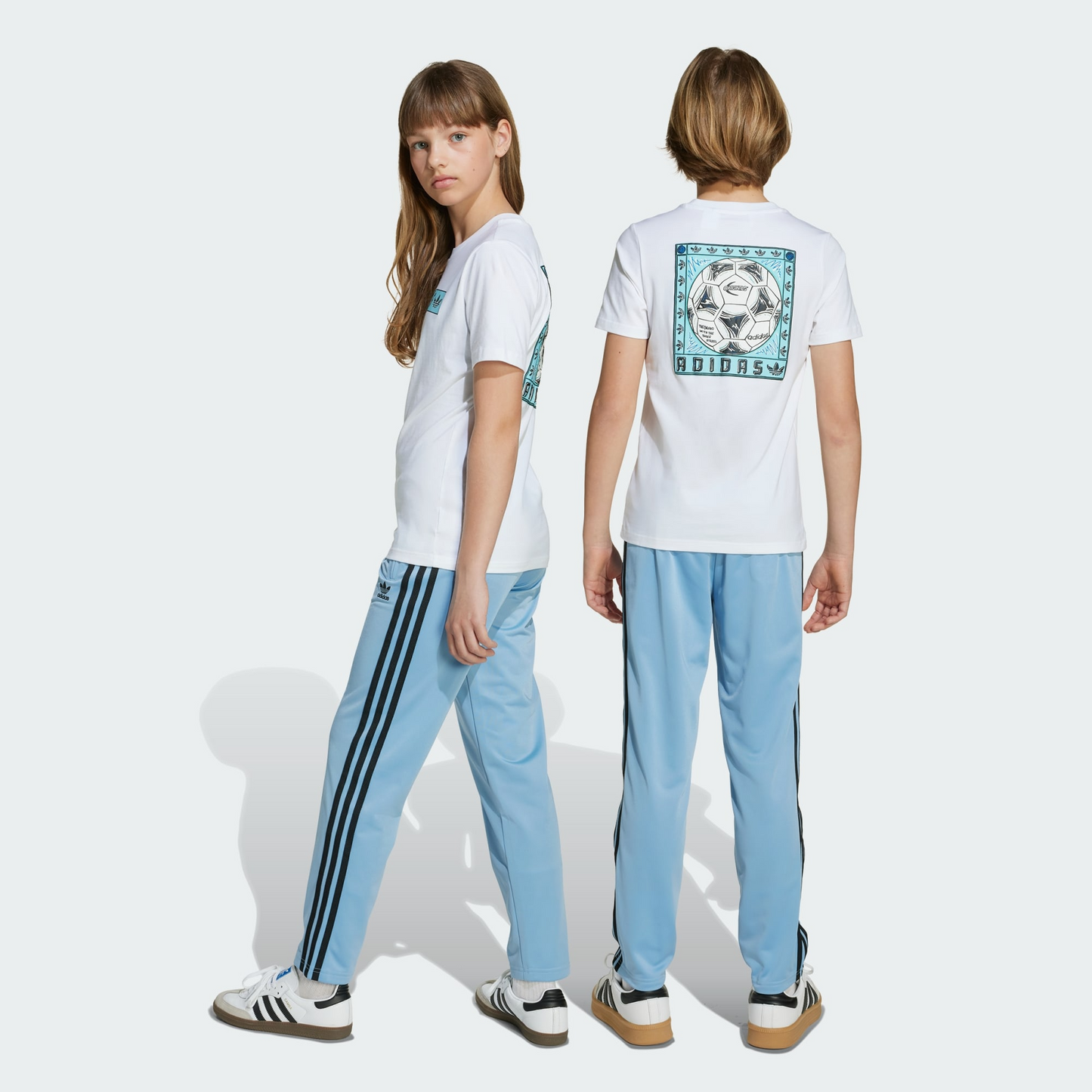Adidas color Firebird Pants / Wellstow / Kids / Cyan blue /