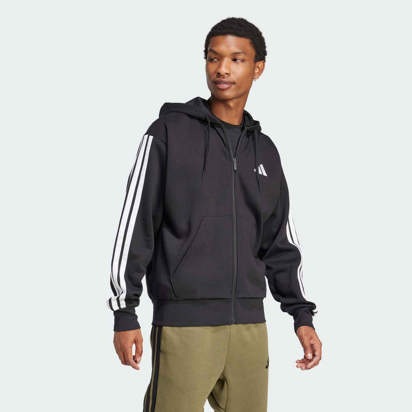 Essentials 3-Stripes Fleece Hoodie | gray | Adidas Brand |