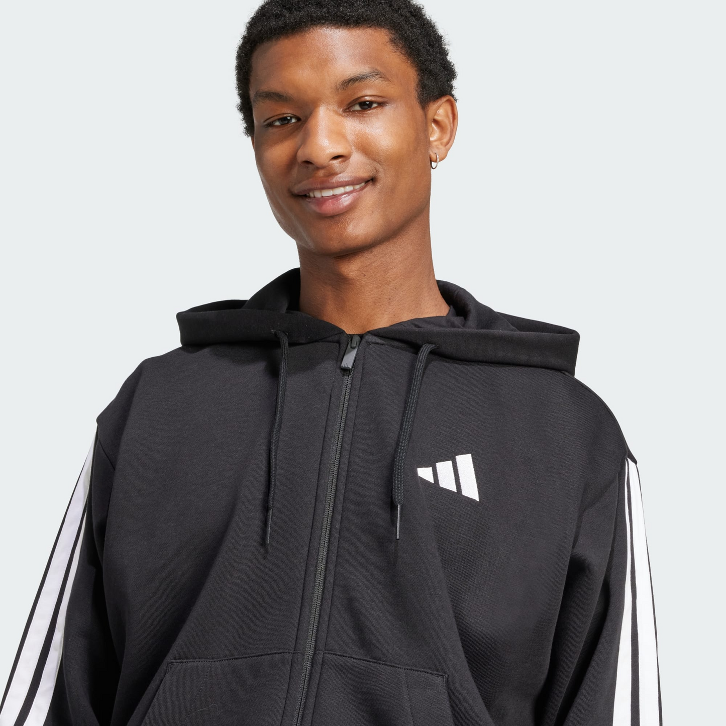 Essentials 3-Stripes Fleece Hoodie | gray | Adidas Brand |