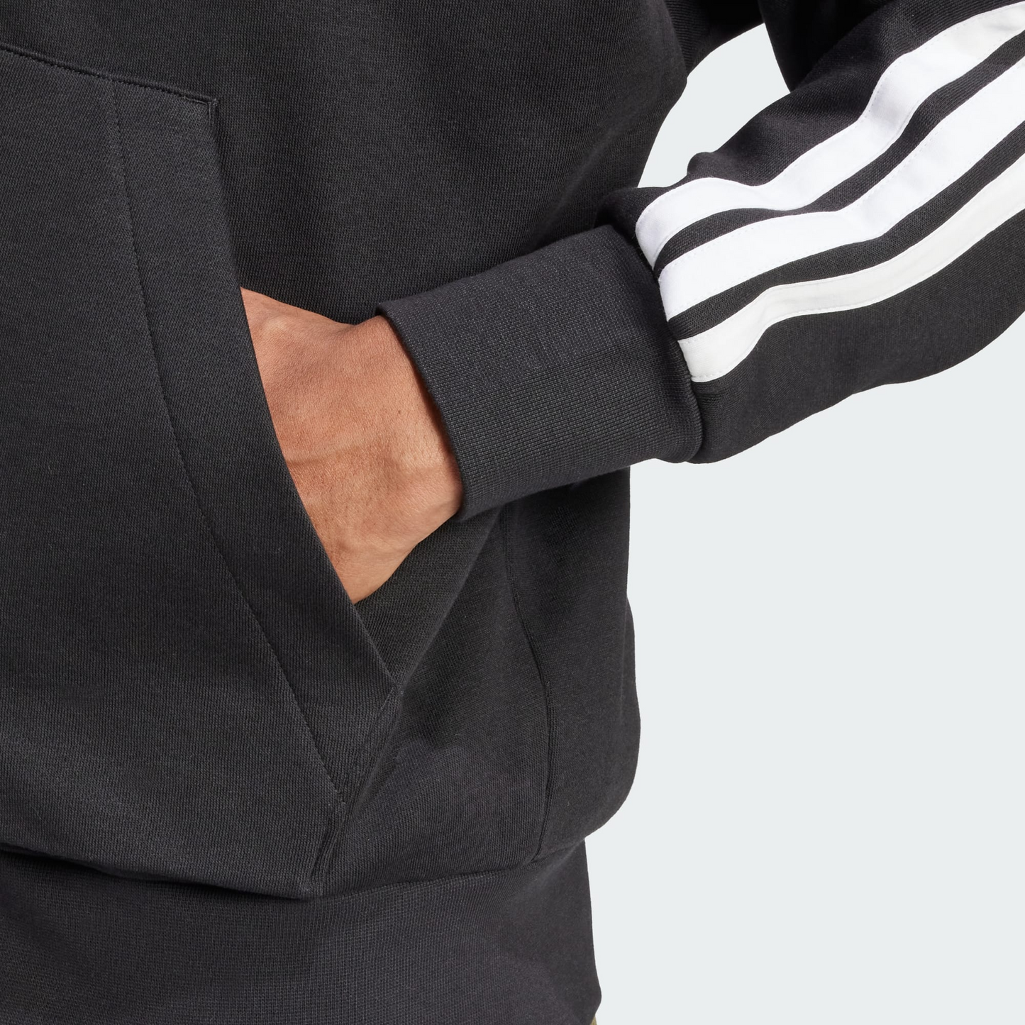 Essentials 3-Stripes Fleece Hoodie | gray | Adidas Brand |