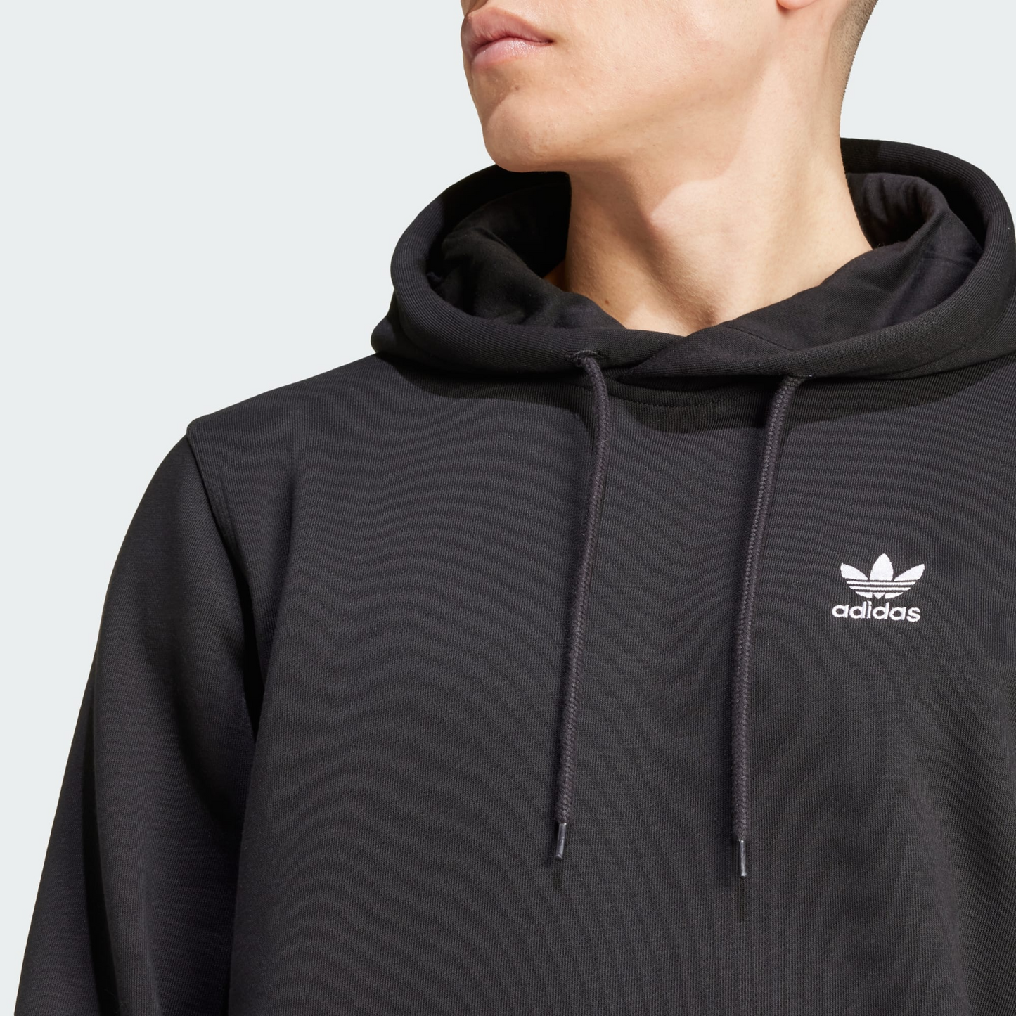 Trefoil Essentials Hoodie | Adidas | Black | Sports Hoodie |