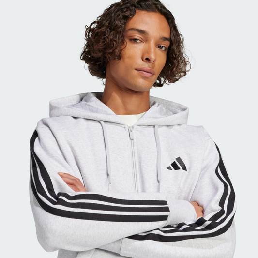 Essentials 3-Stripes Fleece Hoodie | gray | Adidas Brand |