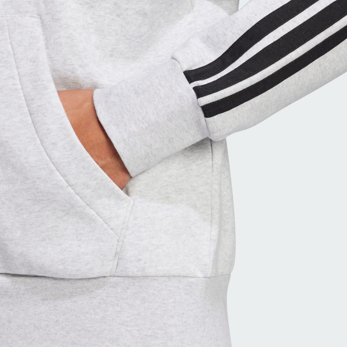 Essentials 3-Stripes Fleece Hoodie | gray | Adidas Brand |